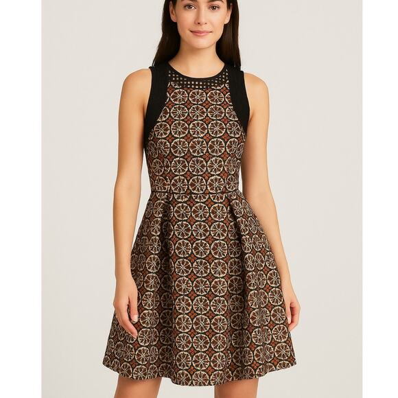H&M jacquard Textured Cocktail Dress - Picture 1 of 8